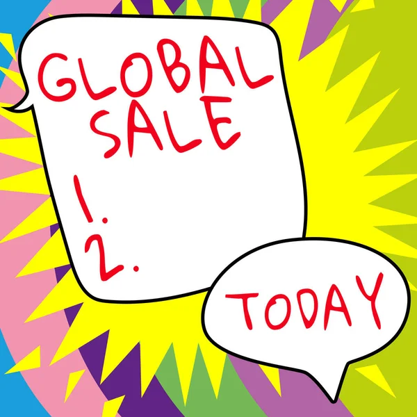 Affichage Conceptuel Global Sale Business Showcase Managers Opérations Pour Les — Photo