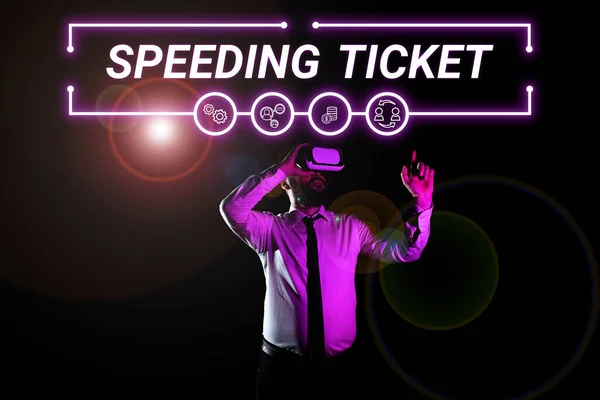 Texto Presentando Speeding Ticket Palabra Para Prueba Psicológica Para Velocidad — Foto de Stock