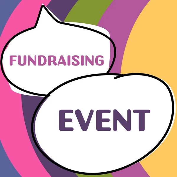 Text Ukazuje Inspiraci Fundraising Event Business Overview Kampaň Jejímž Účelem — Stock fotografie