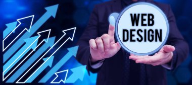 Web Tasarımı, İş Konseptini gösteren metin işareti Web sitelerinin üretimi ve bakımından sorumludur