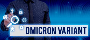 Kavramsal gösterim Omicron Varyantı, iş yaklaşımı yeni bir tür koronavirüsün neden olduğu hafif ve şiddetli solunum hastalıkları