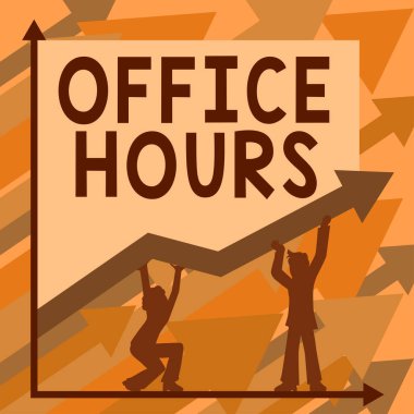 El yazısı imzası Ofis Saatleri, İnternet Konsepti İş saatlerinin çalışma saatleri