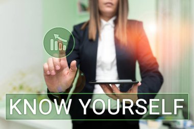 Kavramsal manşet Kendinizi, İş Konseptini, Sizi Güç ve Zayıflıkları Anlama Konsepti