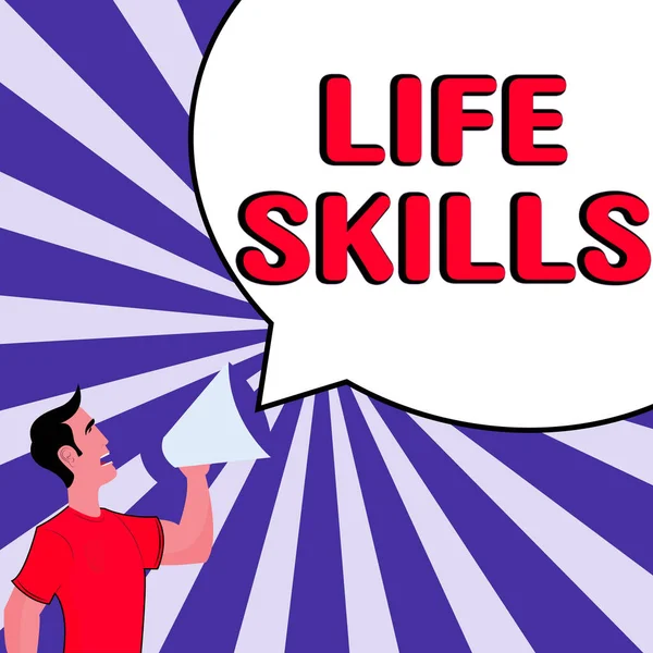 Conceptual Display Life Skills Concept Meaning Necessary Desirable Full Participation — 스톡 사진