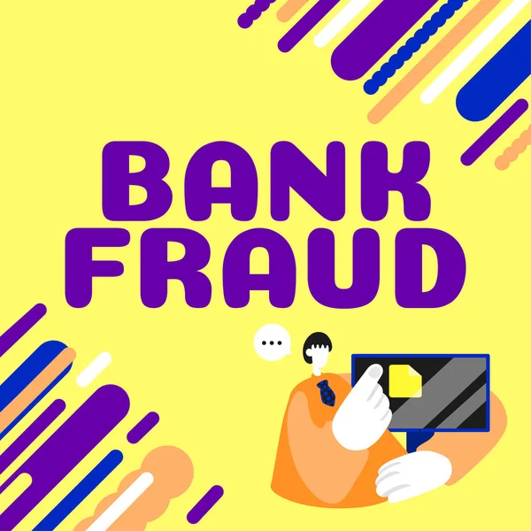 Testo Che Mostra Ispirazione Bank Fraud Internet Concept Perversione Intenzionale — Foto Stock
