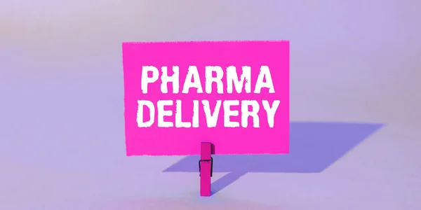 Hand Writing Sign Pharma Delivery Concept Meaning Getting Your Prescriptions — Stock Photo, Image