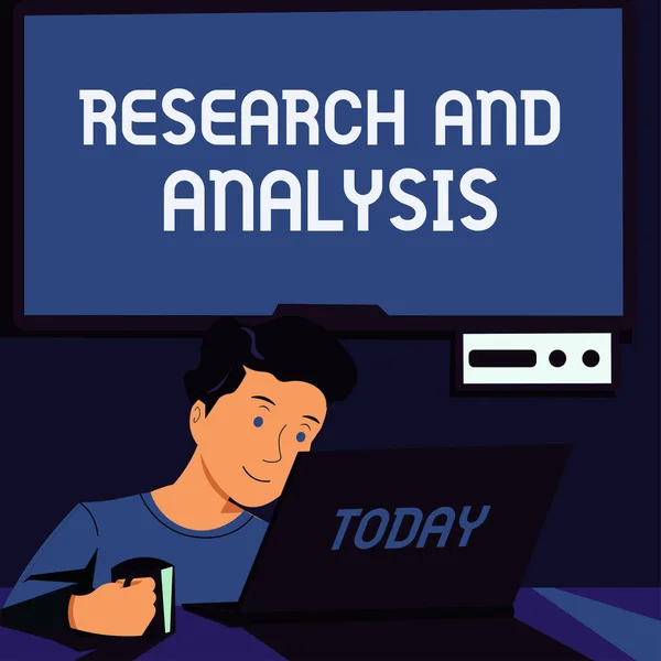 Text Sign Showing Research Analysis Business Showcase Strategic Thinking Decision — 스톡 사진