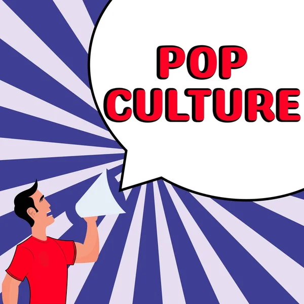 Inspiratie Toont Teken Pop Cultuur Woord Voor Beschrijft Levensstijl Smaak — Stockfoto