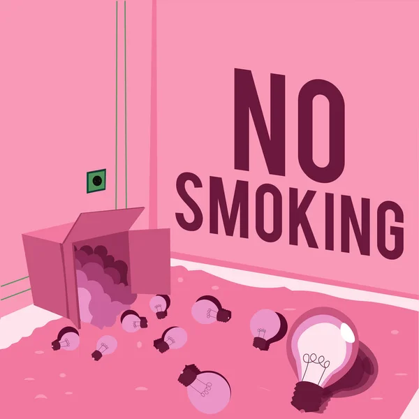 Εννοιολογική Οθόνη Απαγορεύεται Κάπνισμα Λέξη Για Χρήση Του Καπνού Απαγορεύεται — Φωτογραφία Αρχείου