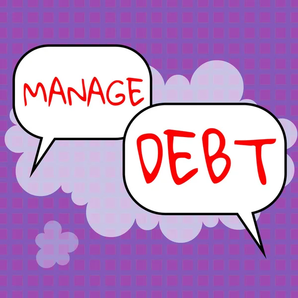 Text Showing Inspiration Manage Debt Word Written Unofficial Agreement Unsecured — Stock Photo, Image