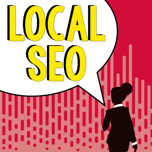 Text Zeigt Inspiration Lokale Seo Business Ansatz Dies Ist Ein — Stockfoto