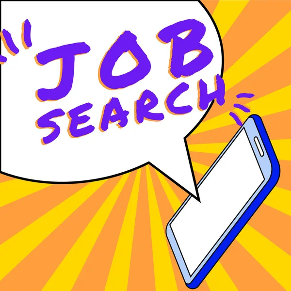 Logga Som Visar Jobbsökning Affärsstrategi Personakt För Att Hitta Ett — Stockfoto