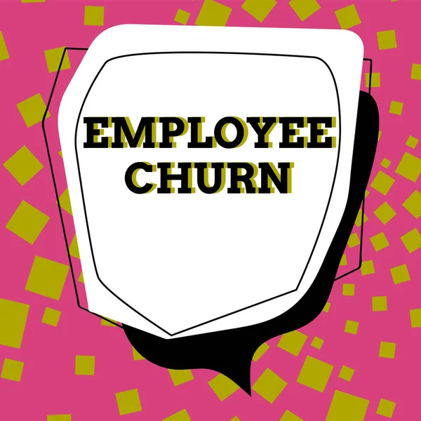 Texto Mostrando Inspiração Employee Churn Business Taxa Conceito Mudança Workes — Fotografia de Stock