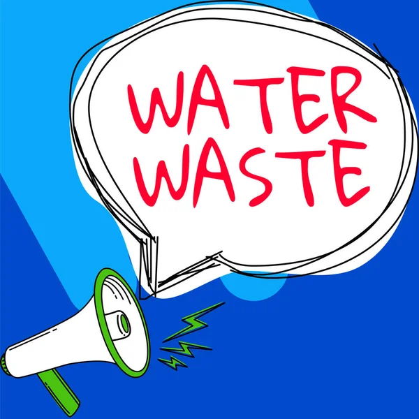Inspiratie Uithangbord Water Waste Business Idee Vloeistof Die Gebruikt Als — Stockfoto