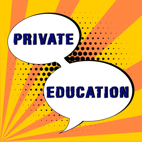 Text Der Inspiration Zeigt Private Education Business Ansatz Zugehörigkeit Zur — Stockfoto