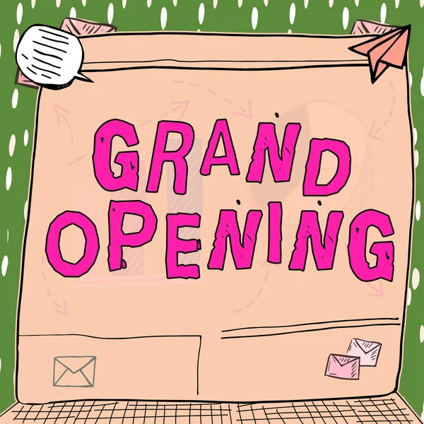 Grand Opening Business Concept Ribbon Cutting New Business First Day — 스톡 사진