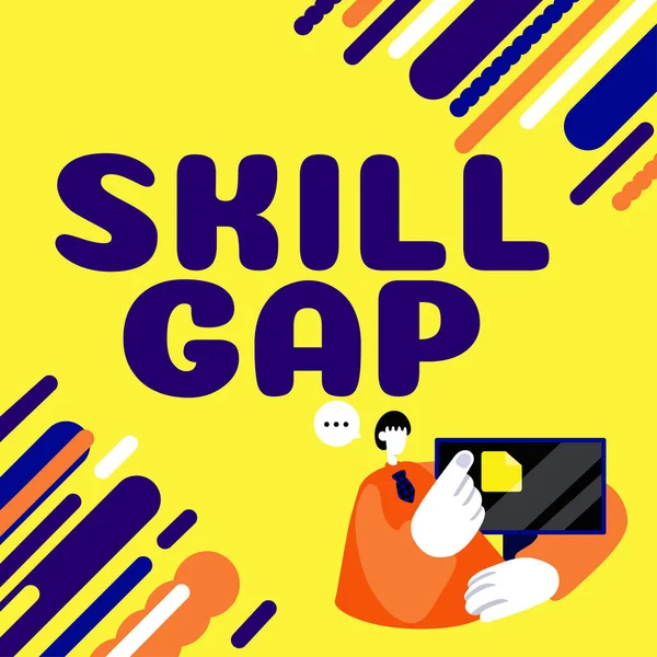 Κείμενο Που Δείχνει Έμπνευση Skill Gap Επιχειρηματική Ιδέα Αναφορά Αδυναμία — Φωτογραφία Αρχείου