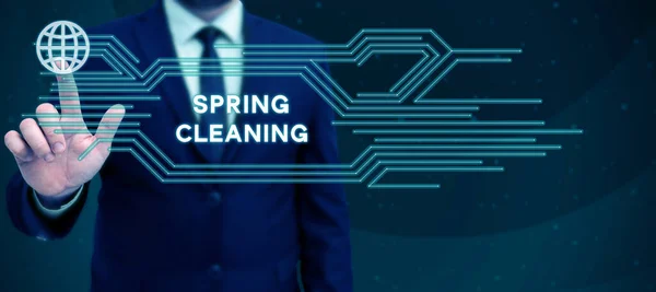 Conceptual display Spring Cleaning, Business concept practice of thoroughly cleaning house in the springtime