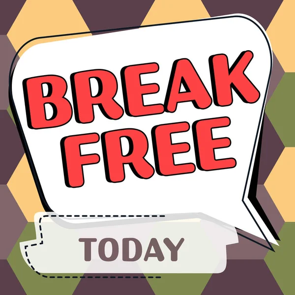 Znaki Pisma Ręcznego Break Free Koncepcja Biznesowa Inny Sposób Powiedzenie — Zdjęcie stockowe