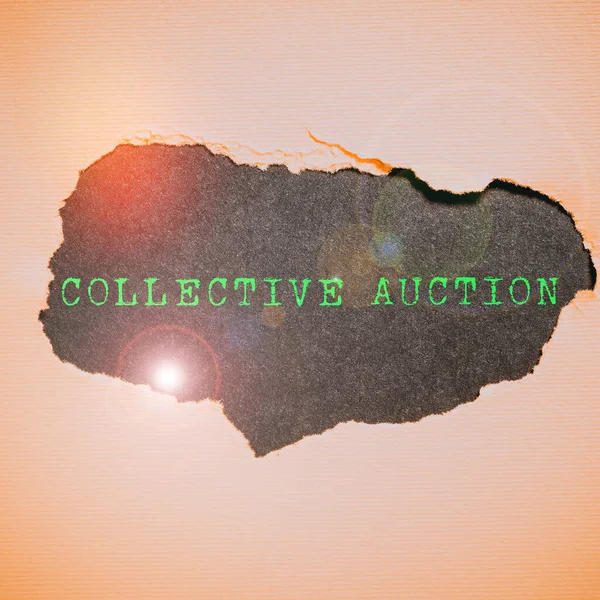 Konzeptionelle Anzeige Kollektive Auktion Word Gathering Und Messung Von Informationen — Stockfoto