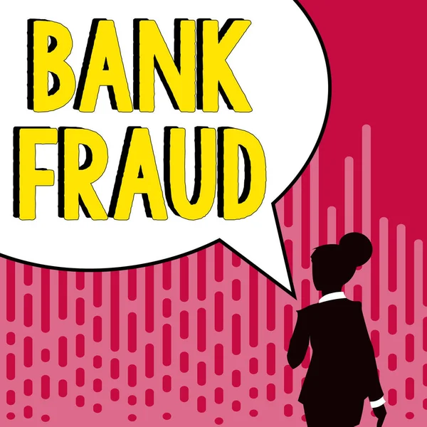 Escribir Mostrando Texto Fraude Bancario Concepto Negocio Perversión Intencional Verdad —  Fotos de Stock