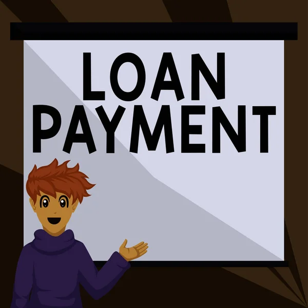 Ręczne Pisanie Znaku Kredyt Płatność Przegląd Działalności Coś Pożyczonego Lub — Zdjęcie stockowe