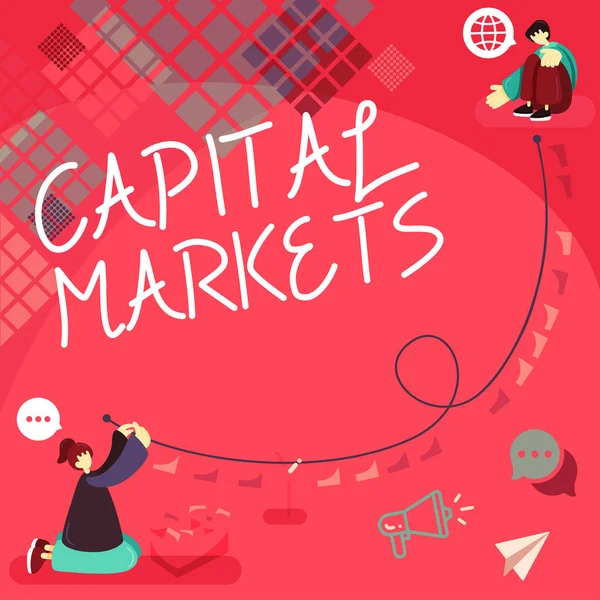 Handschrift Text Kapitalmärkte Word Written Erlauben Sie Unternehmen Mittel Beschaffen — Stockfoto