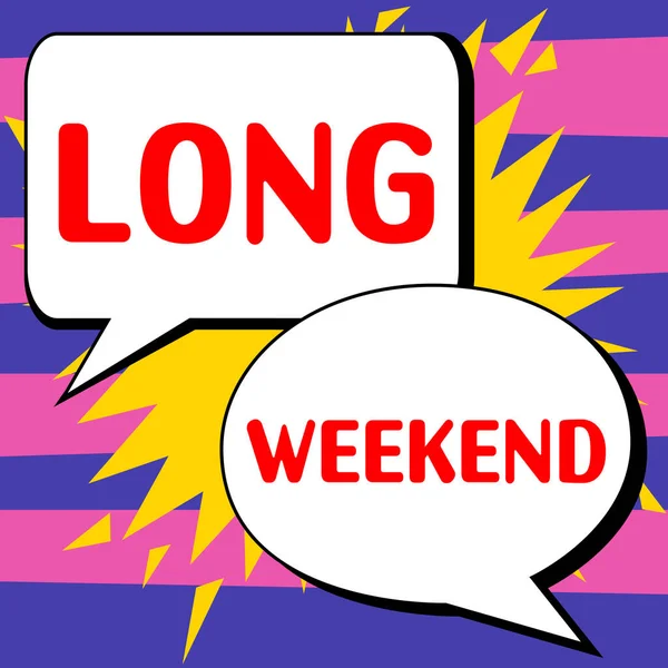 Zarejestruj Wyświetlanie Long Weekend Internet Concept Przedłużone Wakacje Sezon Wakacyjny — Zdjęcie stockowe