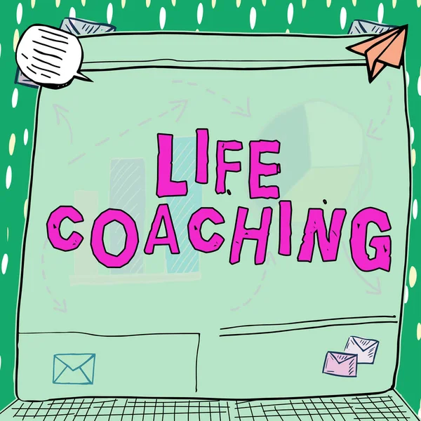 Εγγραφείτε Για Εμφανίσετε Ζωή Coaching Επιχειρηματική Έννοια Βελτίωση Της Ζωής — Φωτογραφία Αρχείου