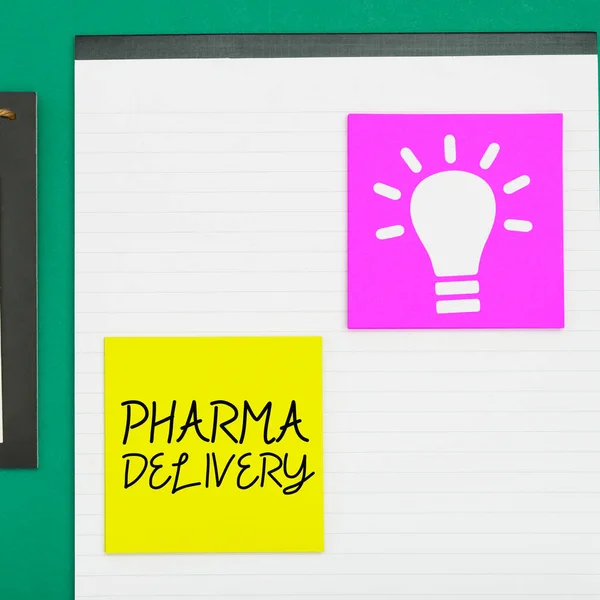 Conceptual Caption Pharma Delivery Business Overview Getting Your Prescriptions Mailed — Stock Photo, Image