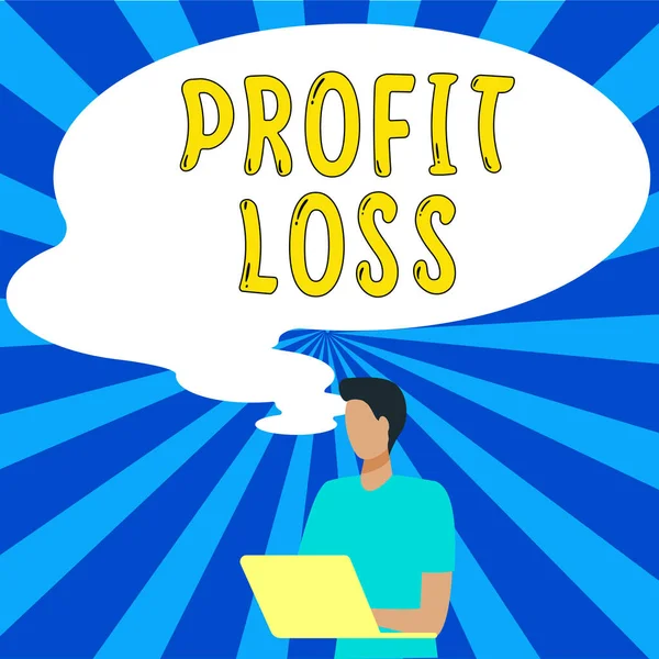 Text Zeigt Inspiration Profit Loss Business Ansatz Finanzielle Erträge Aus — Stockfoto