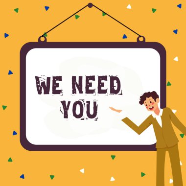 Kavramsal gösterim Sana İhtiyacımız Var, Business Showcase Company yetenek arayan bir iş arıyor.