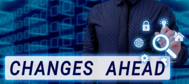 İlerideki Değişiklikleri gösteren metin işareti, değiştirilecek iş konsepti veya başka bir değişimin farklı olması