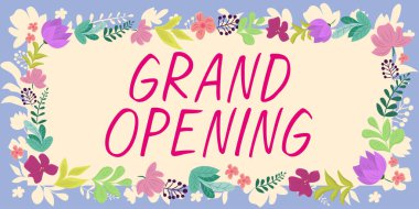 Kavramsal başlık Büyük Açılış, Kavramsal Fotoğraf Kurdelesi Yeni İşletme İlk Resmi Gününü Kesiyor