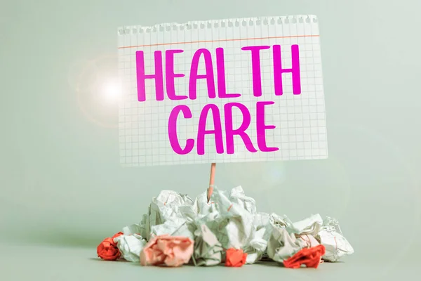 Pisanie Wyświetlania Tekstu Opieka Zdrowotna Podejście Biznesowe Utrzymanie Medyczne Poprawa — Zdjęcie stockowe