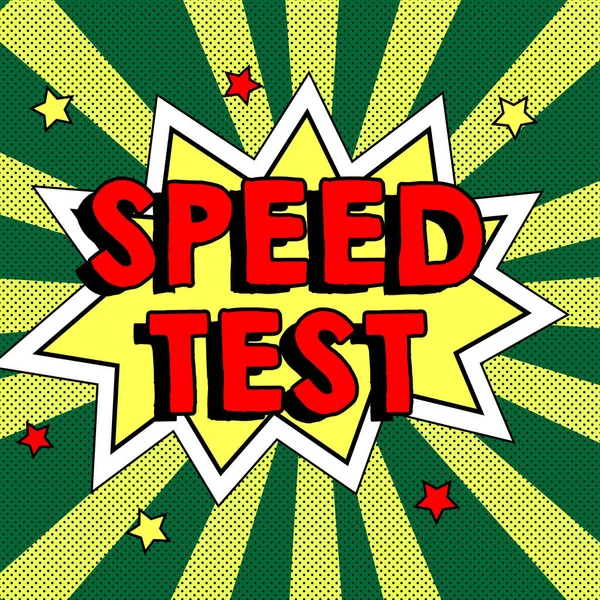 Tekst Pokazujący Inspirację Speed Test Business Showcase Test Psychologiczny Dla — Zdjęcie stockowe