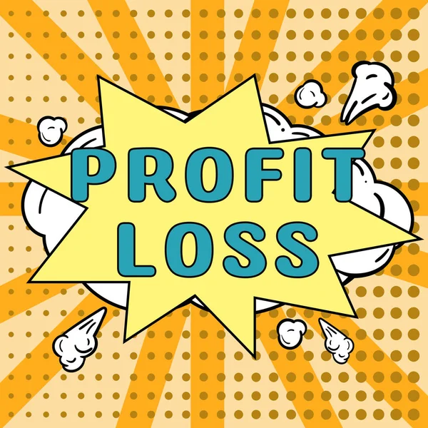 Inspiráló Szöveg Profit Loss Word Írt Pénzügyi Hozamok Bármely Üzleti — Stock Fotó