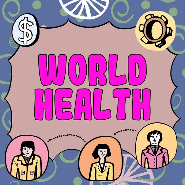 Tekst Odręcznego Pisma World Health Word Wpisany Światowy Dzień Działania — Zdjęcie stockowe