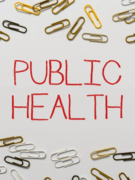 Handwriting text Public Health, Business idea Promoting healthy lifestyles to the community and its people