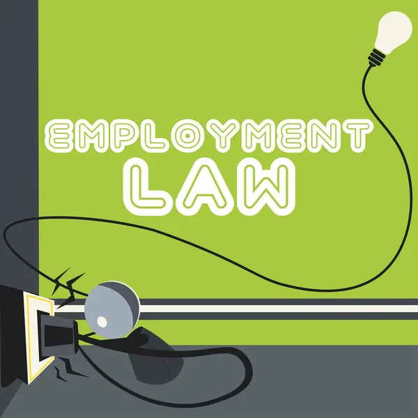Text showing inspiration Employment Law, Internet Concept deals with legal rights and duties of employers and employees