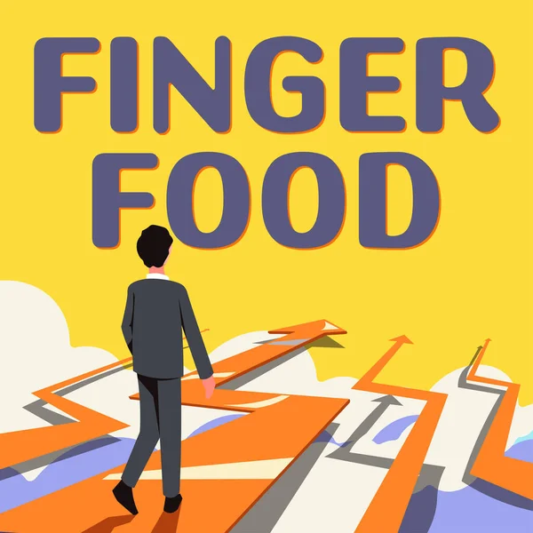 Εγγραφείτε Εμφανίζει Προϊόντα Finger Food Business Βιτρίνα Και Digestives Που — Φωτογραφία Αρχείου