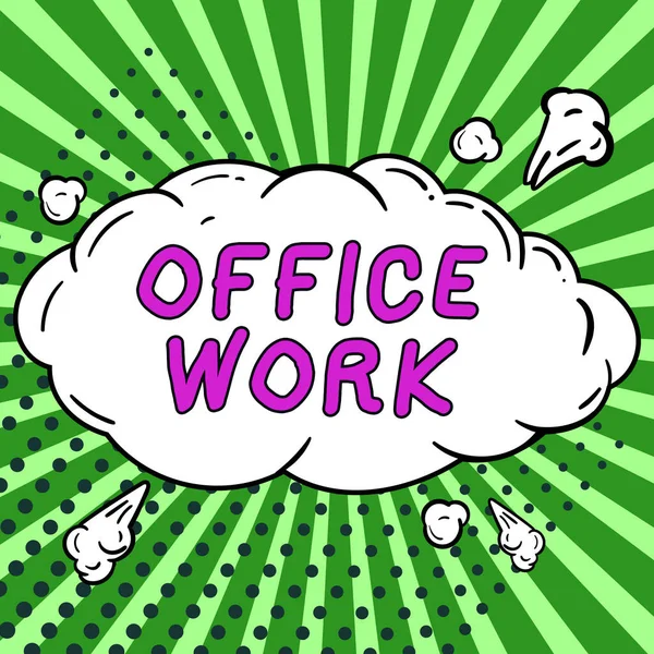 Koncepcyjny Wyświetlacz Praca Biurowa Przegląd Działalności Każdej Pracy Biurowej Lub — Zdjęcie stockowe