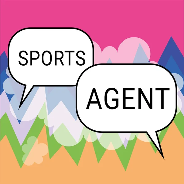 Texto Caligrafia Agente Esportivo Pessoa Visão Geral Negócios Gerencia Recrutamento — Fotografia de Stock
