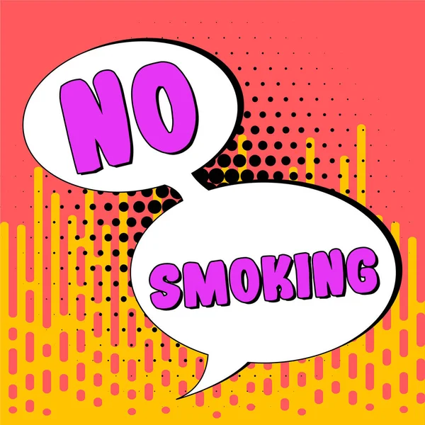 Sinal Texto Mostrando Não Fumar Ideia Negócio Usando Tabaco Proibido — Fotografia de Stock