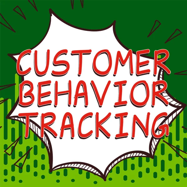 Yazısı Işareti Müşteri Davranışı Zleme Yaklaşımı Mal Kullanan Tüketicilerin Davranışlarını — Stok fotoğraf