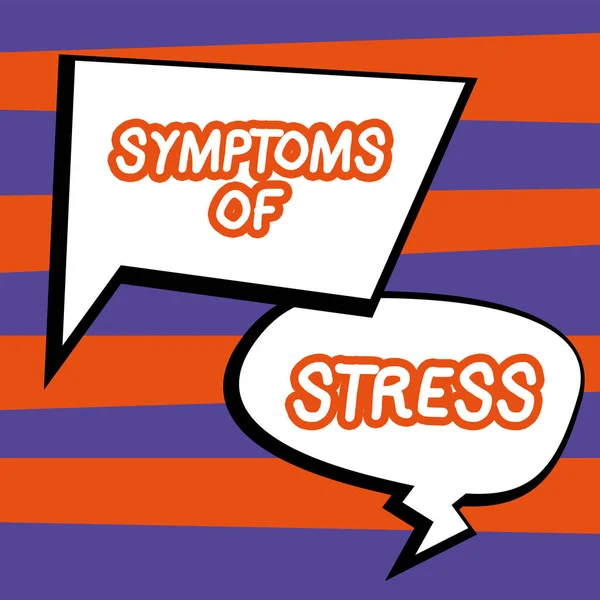 Writing Displaying Text Symptoms Stress Business Showcase Serving Symptom Sign — 스톡 사진