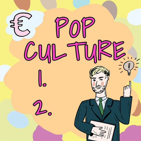 Conceptuele Bijschrift Pop Culture Business Idee Beschrijft Levensstijl Smaak Van — Stockfoto
