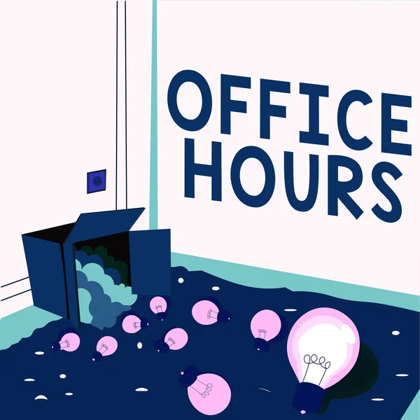 手写文本 办公时间 互联网概念通常用于办公时间的工作时间 — 图库照片
