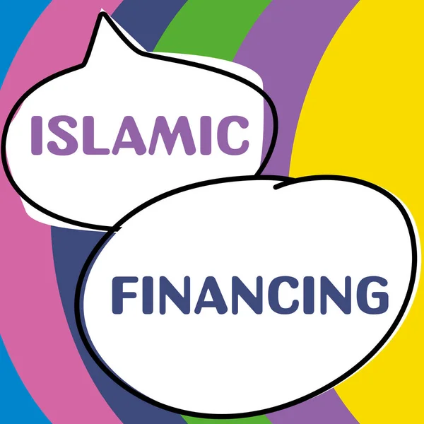 Handskrift Text Islamisk Finansiering Konceptfoto Bankverksamhet Och Investeringar Som Överensstämmer — Stockfoto