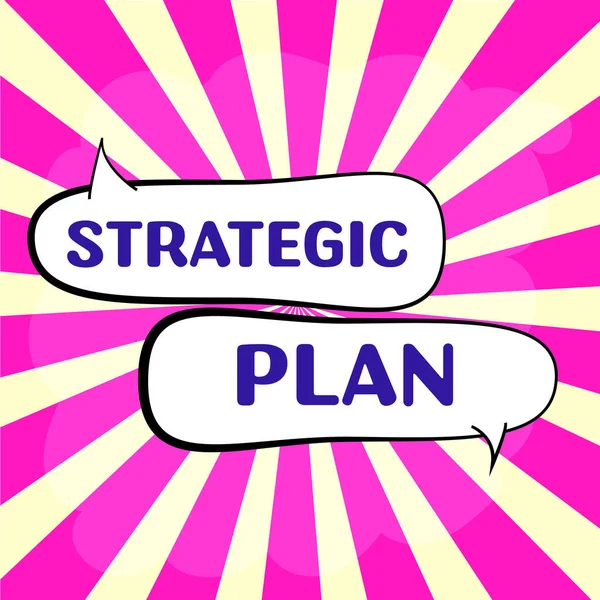 Stratejik Plan Strateji Tanımlama Karar Verme Sürecini Gösteren Bir Ilham — Stok fotoğraf